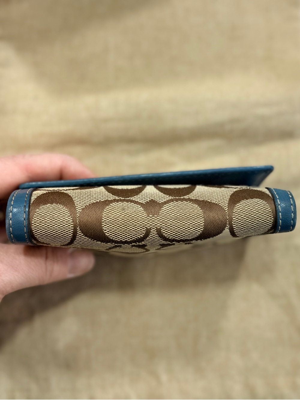Coach Signature Jacquard Trifold Wallet - Picture 5 of 10